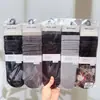 Nuevo Estilo Otoño e Invierno para Mujer: Calcetines holgados estilo Old Money, Calcetines altos, Calcetines holgados de encaje de color liso, Calcetines con separación de dedos para mujer