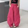 Conjunto de Colete Soltinho e Calça Wide Leg Estilo Coreano de Verão para Meninas, Conjunto de Duas Peças Casual Fashionável Tendência