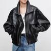 Hn4176 Chaqueta de Cuero Genuino Moda Nueva Importada Piel de Cabra Retro Americano Silueta Holgada Chaqueta Casual Corta
