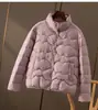 Calças de Cintura Alta São Perfeitas para G Francês Padrão Ondulado Quente Leve Gola Alta Segura 90 Veludo Acolchoado Jaqueta para Mulheres Outono e Inverno 2025 G102206