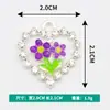 Venta al por mayor Transfronteriza Estilo Coreano Colgante Individual Corazón Incrustado con Diamante Collar Pulsera Colgante Joyería DIY Accesorios de Aleación