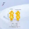 Acessórios DIY da Loja Puzuo Gold, Pingente Fofo de Três Peças Vestido Longo Hello Kitty, Charme de Colar Estilo Doce