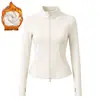 Conjunto de Dos Piezas para Mujer de Primavera y Otoño para Fitness Yoga, Top de Manga Larga con Cremallera y Cuello Alto, Pantalones de Yoga Ajustados de Cintura Alta, Conjunto Deportivo para Mujer