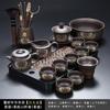 Conjunto de Chá Kung Fu de Argila Roxa com Bule Estilo Han, Gaiwan, Xícaras de Chá, Conjunto Completo para Preparo de Chá para Escritório, Recepção, Degustação de Chá e Presente
