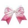 Haochuan 487 Diadema Personalizable para Niña Animadora Estilo Europeo y Americano con Polvo Brillante, Pedrería, Moño Cola de Golondrina, Pinza para el Cabello con Cinta