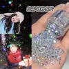 Natal Ano Novo Cena de Neve Pó de Prata Fotografia Dia de Neve Flash Atmosfera Sentido Mão Coração Fogos de Artifício Pó de Glitter Fotografia Adereços