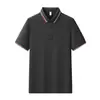 8077 Estilo Pareja Verano Unisex Camisa Polo Color Sólido Camisa Publicitaria de Seda de Hielo para Hombre Camiseta Ligera Transpirable de Manga Corta para Pareja