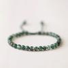 Pulsera de Ágata Acuática Verde para Mujer, Joyería de Cristal, Diseño de Nicho Ins, Cuentas de Transferencia para Mejor Amiga, Pulsera Tejida a Mano