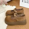 Mocassins femininos de sola grossa e corte baixo, nova coleção primavera/outono 2026, projetados para mulheres baixinhas, oferecendo um visual estiloso e versátil com efeito de aumento de altura
