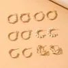 Pendientes Metálicos de Venta Caliente Transfronterizos Europeos y Americanos, Geométricos Exagerados en Forma de C Elegantes, Pendientes Sencillos, Conjuntos de Pendientes, Decoraciones