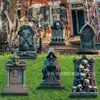Placa Popular de Halloween Transfronteiriça, Placa Decorativa de Halloween em Forma de Lápide para Jardim Externo e Quintal