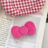 Grampo Lateral Estilo Menina Fofa Presilha de Cabelo Acessórios de Cabelo Laço de Pelúcia Clipe Bico de Pato Cor de Doce Acessório de Cabeça Doce