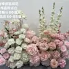 Nuevo estilo de arreglo floral de piso grande para bodas, producto terminado de flor de seda artificial, fila de flores decorativa, decoración de pasillo de escenario T, arte floral de boda