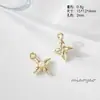 Accesorio colgante de estrella de cinco puntas y luna con incrustaciones de circonita y perla de aleación simple para collares, pulseras, pendientes, etc. de bricolaje