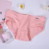 A001 Atacado de Roupa Íntima Feminina 100% Algodão, Estilo Jovem Calcinha de Algodão Puro na Virilha Baixa, Respirável, Pacote com 12
