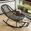 Mecedora Reclinable Adulto Puede Dormir Hogar Balcón Descanso para Almorzar Silla de Ocio Silla de Ratán Colorida Casual Silla para Persona Perezosa