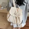 Mochila para mujer estilo coreano ins nicho, modelo nuevo 2025, gran capacidad, estilo casual, mochila pequeña versátil con cordón