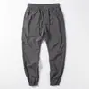 Pantalones de verano para hombre, finos, sencillos, atados al tobillo, holgados, casuales, marca de moda, elásticos, seda helada, secado rápido, pantalones deportivos para hombre