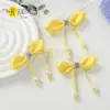 Colgante de Perla de Doble Cola de 2 cm de Ancho Accesorios de Ropa DIY Accesorios para el Cabello Accesorios Materiales Decorativos para Zapatos y Calcetines Poliéster con Esquinas Afiladas