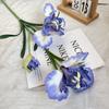 Flor de Iris de 3 Cabezas Tubo de Cuero Flor Artificial Ceremonial de Boda Ceremonial de Boda Floricultura Flor Suave Arreglo Jarrón Decorativo Colocación de Flores