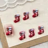 Nuevos Accesorios de Arte para Uñas Navideños de Dibujos Animados, Lindo Hombre de Jengibre de Papá Noel Tridimensional, Decoraciones de Uñas de Resina para DIY