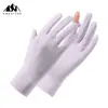 Guantes de Protección Solar para Mujer al Salir, Estilo Delgado de Seda de Hielo Anti-UV, Antideslizantes, Guantes Táctiles con Cubierta para Dedos para Conducir y Ciclismo, Venta al por Mayor