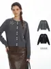 Heyhenry 2025 Nuevo Cardigan de Punto con Perlas para Otoño e Invierno para Mujer para Usar por Dentro y por Fuera Chaqueta Corta de Punto
