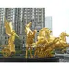Escultura de Caballo Grande Cuadrada de Cobre Producción Alta 2 3 4 5 6m Estatua Grande de Caballo de Cobre Grupo de Caballos Adornos de Caballo Escultura de Caballo de Cobre de Ocho Caballos