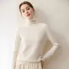 Nuevo Suéter de Cachemira Otoño Estilo Simple para Mujer Cuello Alto Tejido de Punto Cuello de Tortuga Ajuste Delgado Capa Base de Punto Ropa Interior Adelgazante