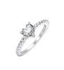 Anel Personalizado Feminino Aço Inoxidável Coração Zircônia Fundida Anel Ouro Preto Simples Anel Rc-414