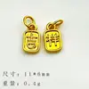 Accesorios DIY de Oro Arena Vietnamita de Larga Duración, Buena Suerte y Prosperidad, Ropa de Estilo Chino Tradicional, Bolsas de la Suerte, Colgantes de Cabeza de Buda