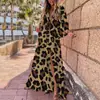 Colección Otoño 2026: Ropa Femenina Transfronteriza Europea y Americana - Estilo Vacaciones en la Playa Vestido Largo Holgado Estampado