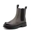 Botas Masculinas Retro Tendência Slip-On, Uso Casual Resistentes ao Desgaste Estilo Britânico Solado Grosso Com Pelúcia Quentes Antiderrapantes Botas Masculinas