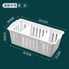 Cesta de almacenamiento rectangular de plástico para escritorio, cajón con compartimentos divisores, caja, cocina, baño, hueca, grande, cesta para guardar snacks