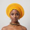 Nuevo Producto Transfronterizo Más Vendido de Amazon: Sombrero Elegante con Pañuelo para Boda Nigeriana