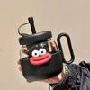 Vaso de Agua para Niñas, Popote de Verano de Aspecto Elevado, Vaso de Gran Barriga, Colador de Té de Gran Capacidad, Resistente a Altas Temperaturas, Lindo Vaso de Plástico para Hacer Té