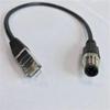 Conector Ethernet Aviação M12 Blindado À Prova d'Água Cabo com Código D Cabeça de Cristal Fio de Mola Pur Plugue Reto Curvo