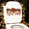 Adornos Colgantes de Navidad Hombre de Jengibre Campanas Tanque del Inodoro Pegatinas Decorativas Autoadhesivas Decoración de Atmósfera Festiva para Baño