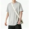 Camiseta Roman de Manga Curta Lyocell Natural Fresca de Verão 2026 para Homens e Mulheres, Camiseta Trendy de Seda Gelada de Secagem Rápida e Peso Pesado