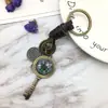 Llavero creativo punk para hombre y mujer, pequeño regalo, brújula de aleación, llavero de cuero tejido vintage, colgante para llaves