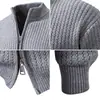 Nuevo cárdigan casual para hombre con cuello mao, nuevo cárdigan de moda, tejido de talla grande, ropa exterior para hombre, 2026