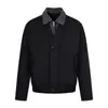 Chaqueta Abrigo de Dos Piezas Falsas con Parches Rayados y Solapa para Hombre Primavera Otoño Suelta Casual Diseño con Personalidad Marca Trendy Europea Americana