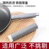 Funda aislante térmica antiescaldaduras para mango de wok, pala de hierro de fondo plano, funda de silicona resistente a altas temperaturas para mango enrollable con sartén, cuchara grande