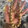 Pulsera Wenwan de Sándalo Verde de Palisandro 2.0 Pulsera de Madera Pulsera de Rosario Joyería para Llevar Zen Hecho a Mano