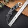 Cuchillo de Acero Inoxidable, Alta Dureza, Navaja Plegable Afilada, Cuchillo Curvo para Defensa Personal y Frutas, Cuchillo Pequeño de Garra para Llavero, Navaja Plegable Portátil