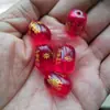 Contas de Vidro Vermelho em Formato de Barril Contas Tambor de Ágata Negra Imitação Acessórios para Pulseira de Vidro Tai Sui Tamanho Grande cerca de 12*17mm Cristal Atacado