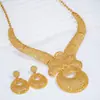 Conjunto de Colar e Brincos Vazados com Filigrana Estilo Dubai Dourado 24K Joias de Casamento do Oriente Médio Acompanha Foto e Amostra