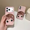 Funda para Teléfono Estilo Coreano Dibujos Animados Puntos Niña Pequeña Aplicable iPhone17promax Apple 16Pro Linda 15Pro