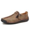 2025 Nuevo Estilo Pierna Zapatos Casuales para Hombre Talla Grande Zapatos de Cuero con Cremallera Comercio Exterior Talla Grande Zapatos de Hombre Mocasines Diarios para Exterior
