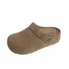 Medias zapatillas cerradas de suela gruesa para mujer, de dos usos, tipo slip-on perezoso, para usar al aire libre, nuevas sandalias populares de punta cerrada para el verano 2026